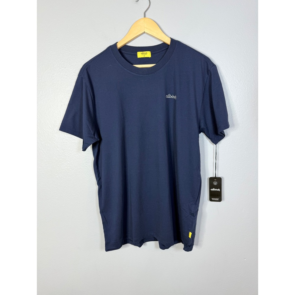 Allbirds Allgood Cotton Logo Tee Deep‎ Navy  Mens Medium